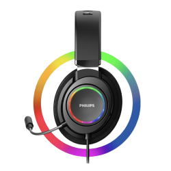 PHILIPS 飞利浦 G6105 头戴式有线游戏耳机 黑色