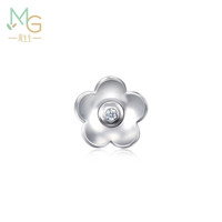 周生生 Pt950铂金Let's Play系列Ear Play花朵钻石单只耳钉 92111E定价 0.5克