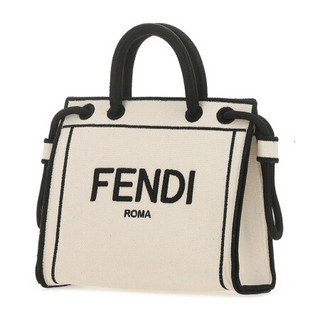 芬迪 FENDI 奢侈品 女士小号单肩包斜挎包白色聚酯纤维 8BH380AEI1 F0WNA