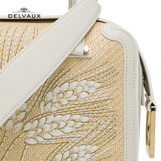 DELVAUX 包包女包奢侈品斜挎手提包女 Cool Box系列21春夏限量款Wild Wheat 米色 中号
