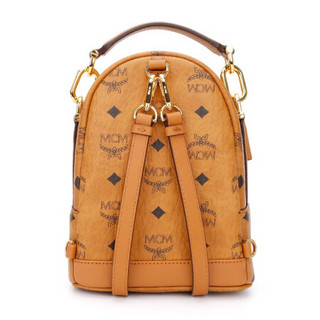 MCM Partricia Visetos系列 女士双肩包 MWKBSPA01CO001 干邑色 中号