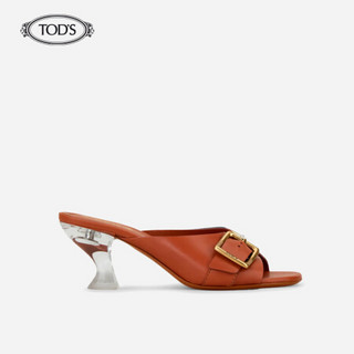 托德斯 TOD'S官方2021春夏新品女鞋女士牛皮高跟凉鞋 黄色 36