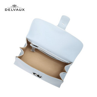 DELVAUX 经典系列Brillant包包女包奢侈品单肩斜挎手提包中号手袋 天空蓝