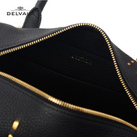 DELVAUX包包女包奢侈品新品手提包女中号 Cool Box系列 黑色