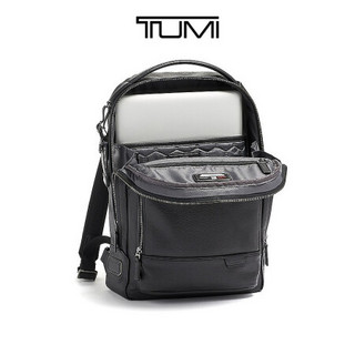 TUMI/途明官方Harrison系列现代品质商务男士皮质双肩背包 黑色/06302004DP