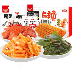 WeiLong 卫龙 休闲零食大礼包 食刻有辣礼盒1448g盒装 送女朋友亲嘴烧魔芋爽 休闲小吃小辣棒海带辣条