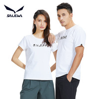 SALEWA 沙乐华 户外T恤男女情侣夏季新品运动透气速干吸湿印花短袖(3XL、白色-男)