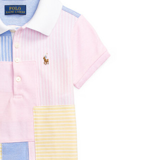 Ralph Lauren/拉夫劳伦女童 21年春拼饰网眼布Polo连衣裙RL35400 400-多色 2/2T