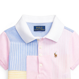 Ralph Lauren/拉夫劳伦女童 21年春拼饰网眼布Polo连衣裙RL35402 400-多色 6X