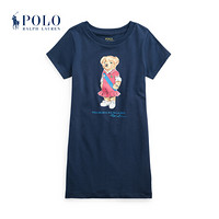 Ralph Lauren/拉夫劳伦女童 21年春Polo小熊T恤式连衣裙RL35448 410-海军蓝 3/3T