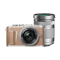 OLYMPUS 奥林巴斯 PEN E-PL10 M4/3画幅 微单相机 棕色 ED 14-42mm F3.5 EZ 变焦镜头+ED 40-150mm F4 R 变焦镜头 双头套机