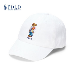 Ralph Lauren/拉夫劳伦男婴 21年春Polo小熊牛津布棒球帽RL35405 100-白色 12/24