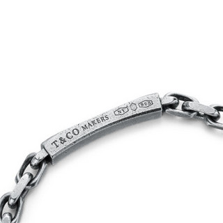 Tiffany蒂芙尼男士手链纯银925纯银长方块简约新潮时尚 银色 小号，7.5英寸 GRP11424