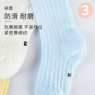 南极人(Nanjiren) 防蚊袜3双婴儿袜子宝宝袜透气网眼护膝袜空调房防着凉袜子0-6个月 3双0-6个月