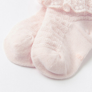 戴维贝拉 儿童短袜 粉白色组 17CM（约7-9岁 建议脚长18-20cm）
