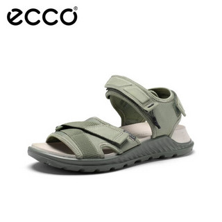 ECCO爱步运动凉鞋男2021夏季新款户外魔术贴沙滩鞋 突破811804 草绿色81180452560 39