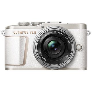 OLYMPUS 奥林巴斯 PEN E-PL10 M4/3画幅 微单相机 白色 ED 14-42mm F3.5 EZ 变焦镜头+ED 40-150mm F4 R 变焦镜头 双头套机