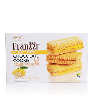 Franzzi 法丽兹 曲奇饼干 香草柠檬巧克力味 58g