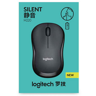 logitech 罗技 M220 2.4G无线鼠标 1000DPI 灰黑色 5支装