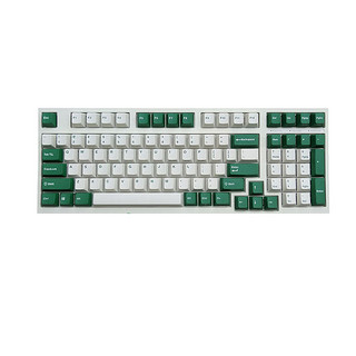 商品leopold利奥博德fc980m98键有线机械键盘白绿cherry银轴无光