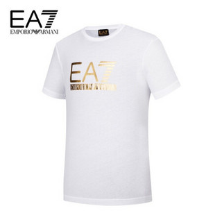 阿玛尼EA7 EMPORIO ARMANI奢侈品男装21春夏EA7男士棉质T恤衫 3KPT87-PJM9Z WHITE-1100白色 S