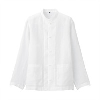 無印良品 無印良品 MUJI 男女款长袖衬衫 ACA32C1S 白色 S-M