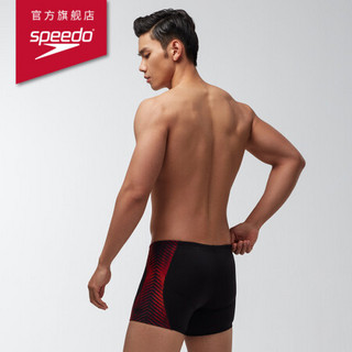 Speedo/速比涛 肌群压缩 平角泳裤 812831F775 黑色/红色 36