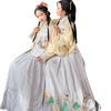 轻汉坊 明制汉服 与喵来 女士比甲立领上袄一片式下裙 4.5米摆 XS