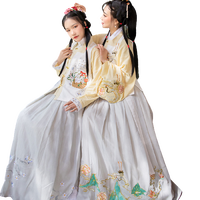 轻汉坊 明制汉服 与喵来 女士比甲立领上袄一片式下裙 4.5米摆 XS