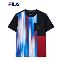 FILA X 3.1Phillip lim 斐乐男士短袖T恤 2021年夏新款T恤休闲衫 传奇蓝-NV 180/100A/XL