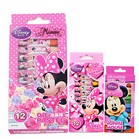 Disney 迪士尼 DM6475 米妮款 12色六角油画棒 粉色