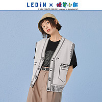 LEDIN 乐町 CWEFB1734 蜡笔小新联名 女士针织马甲