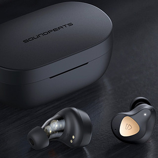 SoundPEATS Truengine3 SE 高通3040芯片版 入耳式真无线双动圈蓝牙耳机 黑金