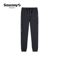 Saucony索康尼新品 男子潮流休闲时尚反光LOGO运动长裤男380229110061 黑色 L