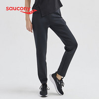 Saucony索康尼 2021新品 女子跑步训练针织长裤 舒适运动裤379928100082 黑色 XS