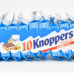 Knoppers 优立享 德国knoppers进口零食牛奶榛子巧克力威化饼干250g*2条咖啡下午茶 1件装
