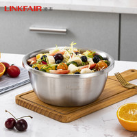 凌丰（LINKFAIR）304不锈钢盆加厚加深汤盆汤碗洗菜盆和面盆沙拉盆调料盆多功能料理盆 20cm