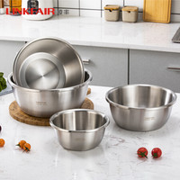 凌丰（LINKFAIR）304不锈钢盆加厚加深汤盆汤碗洗菜盆和面盆沙拉盆调料盆多功能料理盆 22cm