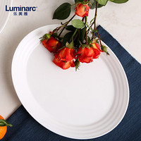 乐美雅(Luminarc)家用耐高温白玉玻璃钢化玻璃微波炉可用欧式盘深盘 华瑞娜25cm鱼盘 单只装
