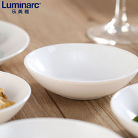 乐美雅（Luminarc）家用耐高温白玉玻璃钢化玻璃微波炉可用欧式盘深盘 迪瓦丽11cm酱料碟 两只装