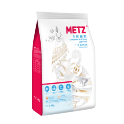 METZ 原味臻选 三文鱼鳕鱼冻干双拼全价猫粮1.4kg