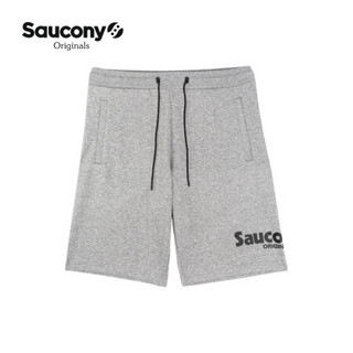 Saucony索康尼新款运动休闲宽松潮流针织短裤运动裤男380229110068 中花灰 XXL