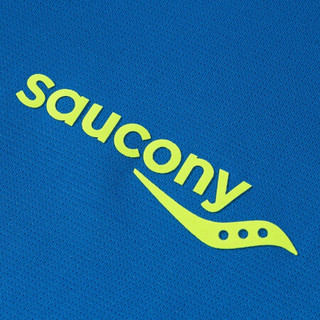 Saucony索康尼 新品男子运动跑步健身训练短袖T恤男380229110085 彩蓝色 S