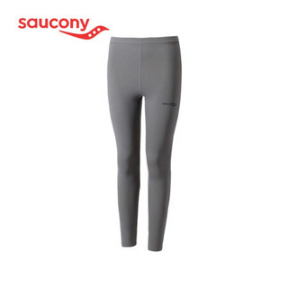 Saucony索康尼弹力健身运动长裤紧身裤legging瑜伽裤打底女380228110120 灰棕 XS