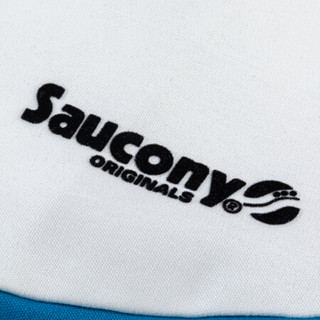 Saucony索康尼新款 潮流撞色开衫运动外套休闲夹克男380229110051 白色 XS