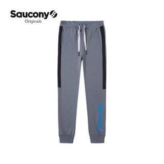 Saucony索康尼新款休闲潮流LOGO运动长裤男380229110022 深灰 XL