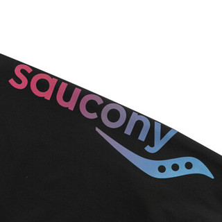 Saucony索康尼新款男装型格透气休闲LOGO运动长裤380229110093 黑色 XS