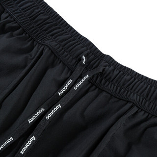 Saucony索康尼新款男装型格透气休闲LOGO运动长裤380229110093 黑色 S