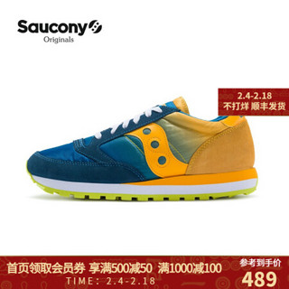 Saucony索康尼新品JAZZ ORIGINAL 经典复古鞋 男子休闲鞋S70485 兰黄-4 44