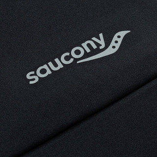 Saucony索康尼 新品连帽卫衣 半拉链防风男子运动休闲卫衣男380029110320 黑色 XL